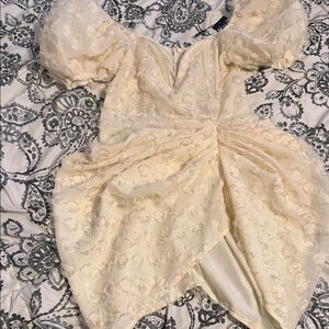 PrettyLittleThing Cream Mini Dress